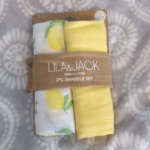 Lila and jack lemon yellow swaddles brand new